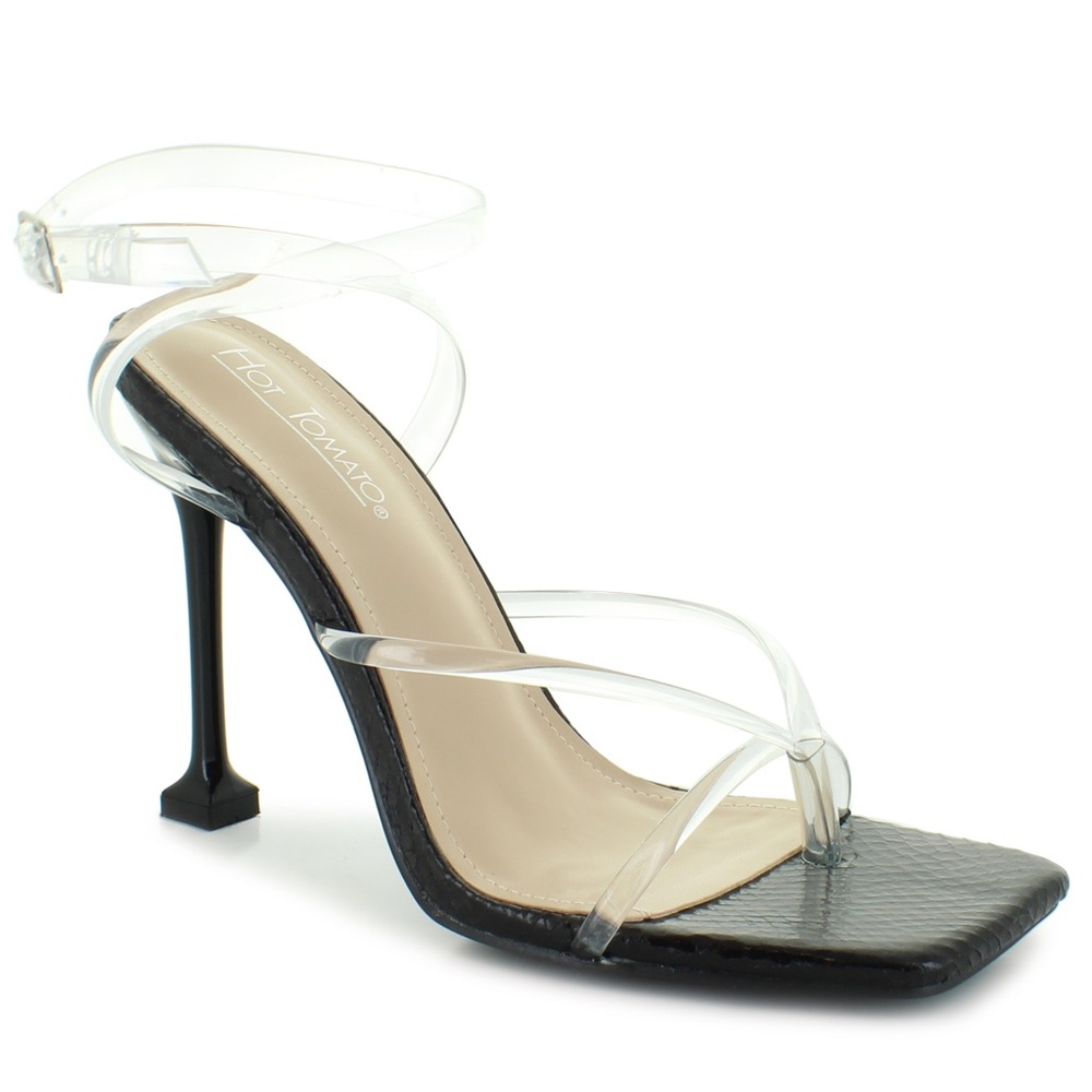 plain black hot tomato heels never worn still in original box